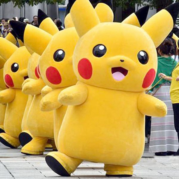 mẫu Mascot hoạt hình Pikachu