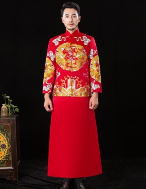 áo khỏa chú rễ trung quốc