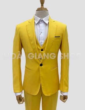 áo vest nam màu vàng