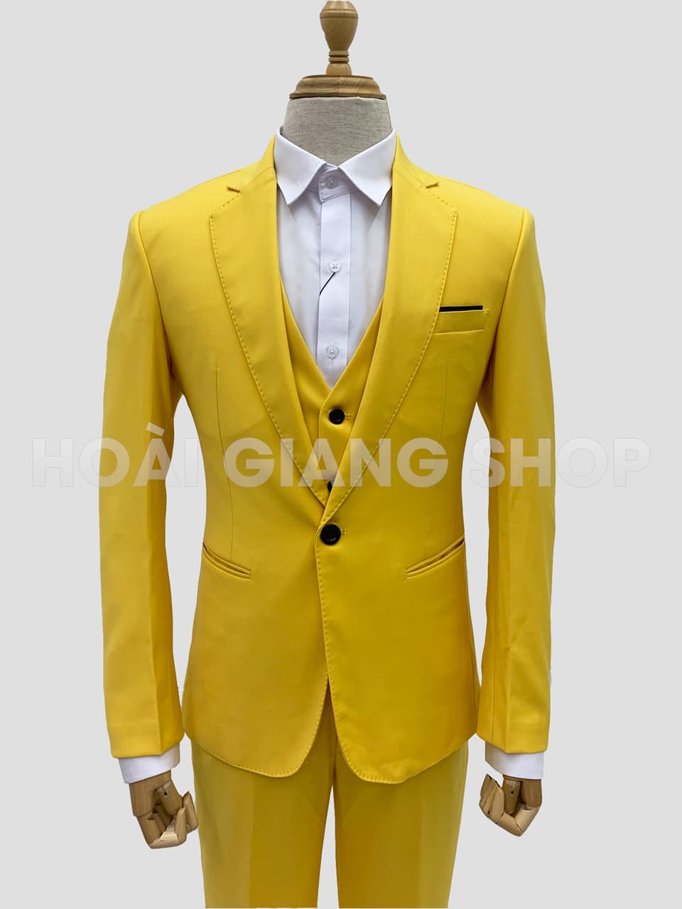 áo vest nam màu vàng