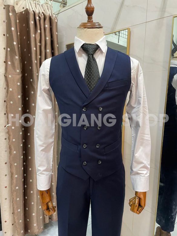 bán vest nam xanh navy